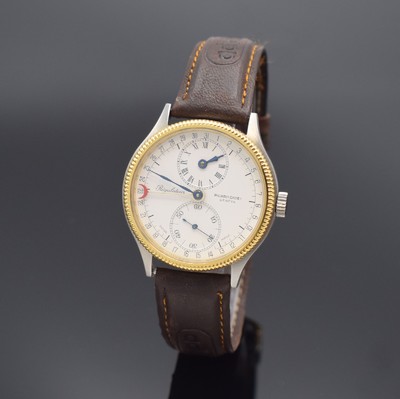 PICARD CADET Regulateur Herrenarmbanduhr, Handaufzug, Schweiz um 1995, Edelstahlgeh. beids vergl., Boden verschr., verg. Lünette geriffelt, Anz. v. ...