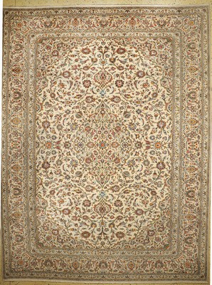 Keschan alt Persien, signiert( Farshchi), ca. 50 Jahre, Wolle auf Baumwolle, ca. 400 x 305 cm, EHZ: 2