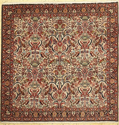 Bidjar Kork fein, Persien, ca. 40 Jahre, Korkwolle auf Baumwolle, ca. 150 x 148 cm, EHZ: 1-2