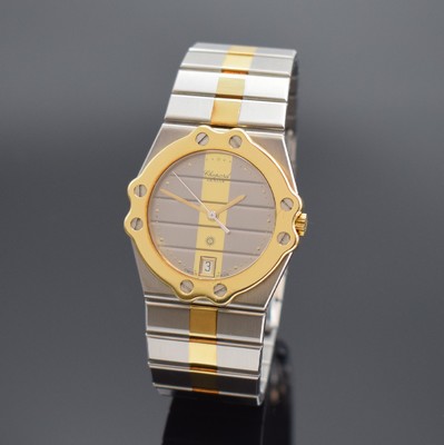 CHOPARD St. Moritz Armbanduhr Referenz 8047, Schweiz um 1990, quarz, Lünette gegen Gehäuse 8-fach verschr., orig. Gliederband inkl. dopp. ...