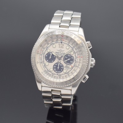 BREITLING Armbandchronograph Modell B-2 Referenz A42362, Schweiz um 2000, Automatik, Chronometer in Edelstahl inkl. Gliederband m. Faltschl., Boden ...