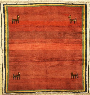 Gabbeh alt, Persien, ca. 50 Jahre, Wolle auf Wolle, ca. 207 x 200 cm, EHZ: 1-2