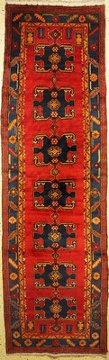 Meschgin alt, Persien, um 1960, Wolle auf Baumwolle, ca. 385 x 115 cm, EHZ: 2-3