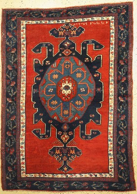 Armenischer Kazak antik, Kaukasus, um 1900,Wolle auf Wolle, ca. 230 x 163 cm, EHZ: 3, restauriert