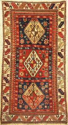 Antiker Kazak, Kaukasus, 19.Jhd, Wolle auf Wolle, ca. 220 x 125 cm, EHZ: 2-3