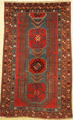 Antiker Kazak, Kaukasus, 19.Jhd, Wolle auf Wolle, ca. 208 x 133 cm, EHZ: 3, restauriert