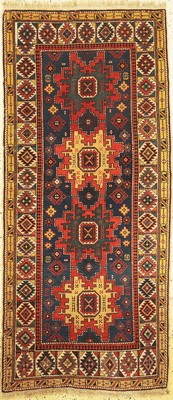 Antiker Kazak, Kaukasus, 19.Jhd, Wolle auf Wolle, ca. 230 x 105 cm, 2-3, restauriert