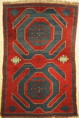 Kazak datiert(1925), Kaukasus, Wolle auf Wolle, ca. 240 x 160 cm, EHZ: 2-3, restauriert