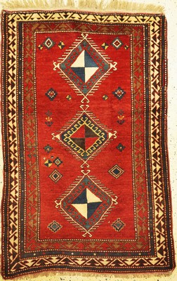 Antiker Kazak, Kaukasus, um 1900, Wolle aufWolle, ca. 210 x 135 cm, EHZ: 3, restauriert