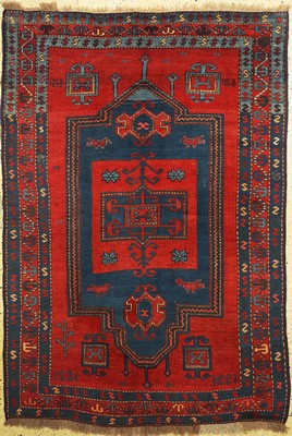 Antiker Kazak, Kaukasus, datiert(1921), Wolle auf Wolle, ca. 245 x 168 cm, EHZ: 2-3, grossflächig restauriert