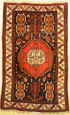 Antiker Kazak, Kaukasus, um 1920, Wolle aufWolle, ca. 180 x 111 cm, EHZ: 2, restauriert