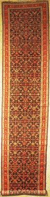 Antiker Karabagh, Kaukasus, um 1900, Wolle auf Wolle, ca. 490 x 105 cm, EHZ: 2-3, Mottenfraß