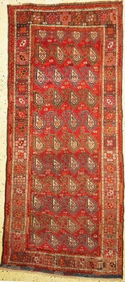 Antiker Yürük, Türkei, um 1900, Wolle auf Wolle, ca. 255 x 115 cm, EHZ: 2-3, restauriert