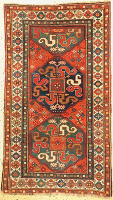 Antiker Wolkenband-Kazak, "Chondzoresk", Kaukasus, 19.Jhd, Wolle auf Wolle, ca. 196 x 115 cm, EHZ: 2-3