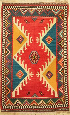 Ghaschgai Kelim, Persien, um 1960, Wolle auf Wolle, ca. 255 x 165 cm, EHZ: 1-2