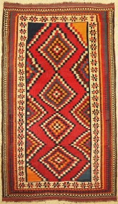 Shahsawan Kelim, Persien, um 1940, Wolle auf Wolle, ca. 323 x 186 cm, EHZ: 2