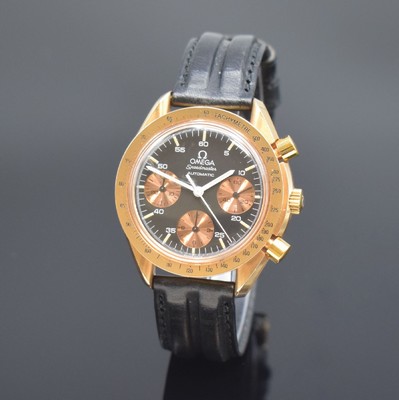 OMEGA Speedmaster Herrenarmbanduhr mit Chronograph in RG 750/000 Referenz 1750033, Schweiz um 1995, Automatik, 2-teil. Gehäuse, Boden aufgedr., ...
