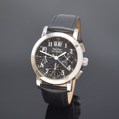 PAUL PICOT Herrenarmbanduhr Modell Firshire Flyback, Schweiz um 2000, Automatik, beids. vergl. Edelstahlgeh., neutr. Lederband m. orig. Dornschl., ...