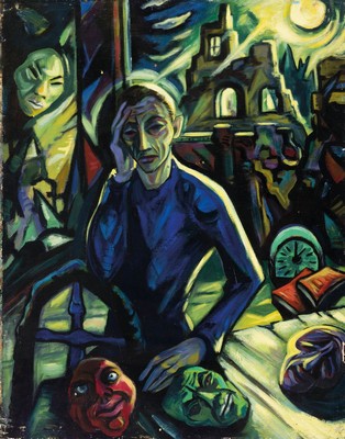 Unbekannter Künstler der ersten Hälfte des 20 .Jh., stilistische Nähe zu den Werken Conrad Felixmüllers (1897-1977) der Jahre um 1919/20, ...