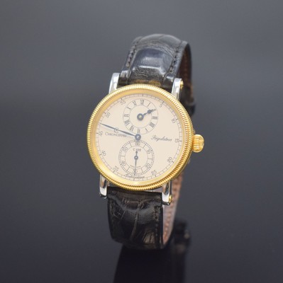 CHRONOSWISS Regulateur Medium-Armbanduhr in Stahl und Gold Referenz CH 1222M, Schweiz um 2000, Automatik, beids. vergl. Geh., Boden verschr., ...