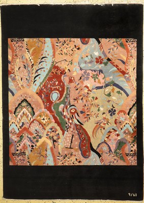 Nepal fein, ca. 50 Jahre, Korkwolle mit Seide, ca. 206 x 150 cm, EHZ: 1-2