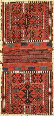 Lori Kelim Tasche, Persien, um 1940/1950, Wolle auf Wolle, ca. 135 x 62 cm, EHZ: 1-2