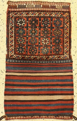 Offene Kordi Tasche, Persien, um 1920/1930,Wolle auf Wolle, ca. 100 x 60 cm, EHZ: 1-2