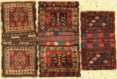 3 Doppeltaschen antik, Persien, um 1900, Wolle auf Wolle, ca. 70 x 40 cm, EHZ: 2