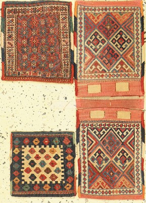 3 Taschen antik, Persien, um 1910/1920, Wolle auf Wolle, ca. 76 x 28 cm, EHZ: 2