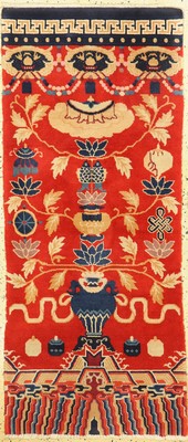 Säulenteppich, China, um 1940/1950, Wolle auf Baumwolle, ca. 180 x 78 cm, EHZ: 1-2