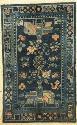 Pao Tow antik, China, um 1900, Wolle auf Baumwolle, ca. 193 x 120 cm, EHZ: 3, grossflächig restauriert