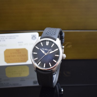 H. MOSER & Cie Pioneer Centre Seconds Midnight Blue feine Herrenarmbanduhr Referenz 3200- 1200, Schweiz um 2018, Automatik, beids. vergl. u. verschr. ...