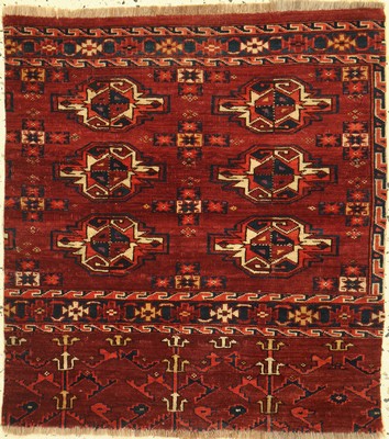 Tekke Torba antik, Fragment, Turkmenistan, 19.Jhd, Wolle auf Wolle, ca. 69 x 60 cm, EHZ: 3