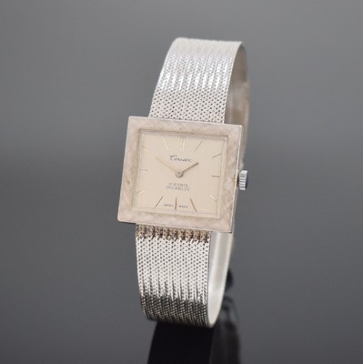 COMEX Armbanduhr in WG 585/000, Schweiz um 1960, Handaufzug, 2-teil. Geh., Boden aufgedr., silb. Zifferbl. m. aufges. Std.- Ind., silb. Zeiger, ...