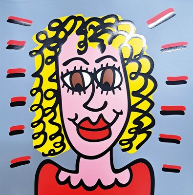 James Rizzi, geb. 1950-2011, ICONS II, "Girl", Farbserigrafie, verso sign., dat. 2008, num. 74/99, ca. 60x60 cm