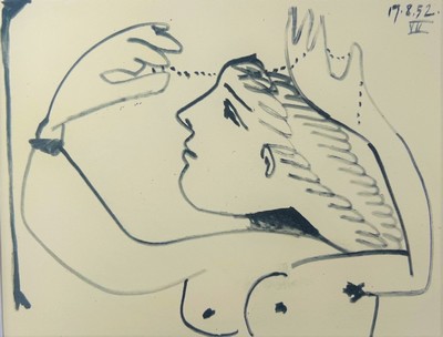 Pablo Picasso, 1881-1973, Konvolut aus 2 Kunstdrucken, " Etude pour la guerre", "Etude pour la paix", Veröffentlichung: Suite ...