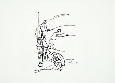 Max Pechstein, 1881-1955, Lithografie, "Reisebilder Italien Südsee", lim. Auflage von 400 Exemplare, Drucker Verlag : Hartmann, ...