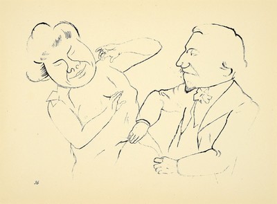 George Grosz, 1893-1959, Konvolut aus 3 Lithografien, aus Ecce Homo, Malik-Verlag, Berlin 1923, je unter PP, je gesamt 50x40 cm