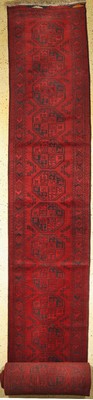 Dolatabad, Afghanistan, ca. 50 Jahre, Wolleauf Wolle, ca. 1187 x 92 cm, EHZ: 1-2