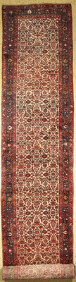 Hamadan alt, Persien, um 1960, Wolle auf Baumwolle, ca. 600 x 111 cm, EHZ: 1-2