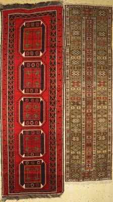 Konvolut Kurt & Melas, Türkei, um 1950, Wolle auf Wolle, ca. 309 x 106 cm, ca. 295 x 78 cm, EHZ: 2