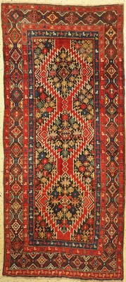 Karabagh antik, Kaukasus, um 1900, Wolle auf Wolle, ca. 283 x 127 cm, EHZ: 2, kleine Restaurierung