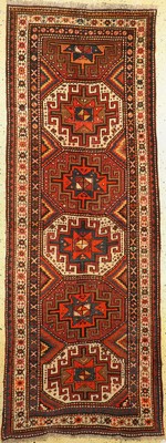 Kazak antik, Kaukasus, um 1910/1920, Wolle auf Wolle, ca. 320 x 125 cm, EHZ: 2, kleine Restaurierung