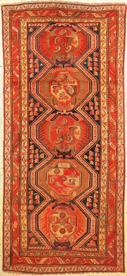 Kazak antik, Kaukasus, um 1920/1930, Wolle auf Wolle, ca. 270 x 122 cm, EHZ: 2, kleine Restaurierung