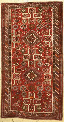 Blattgabel Schirwan, Kaukasus, um 1920/30 , Wolle auf Wolle, ca. 280 x 150 cm, EHZ: 2