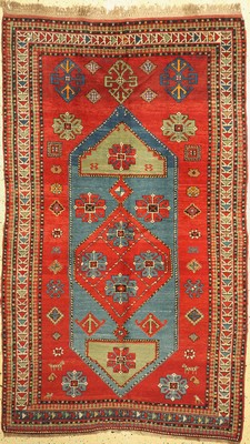 Kazak alt, Kaukasus, datiert(1349) 1928 , Wolle auf Wolle, ca. 268 x 160 cm, EHZ: 2