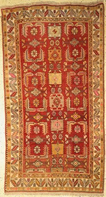 Karabagh antik, Kaukasus, datiert(1335) 1914 , Wolle auf Wolle, ca. 290 x 160 cm, EHZ: 2, kline Restaurierung