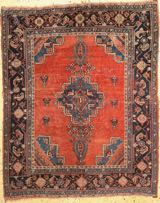 Antiker Afschar, Persien, um 1900, Wolle auf Wolle, ca. 170 x 140 cm, EHZ: 3