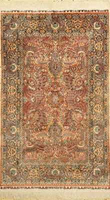 Hereke Seide fein, China, ca. 40 Jahre, reine Naturseide, ca. 152 x 93 cm, ca. 1,0 Mio. Kn/qm, EHZ: 1-2