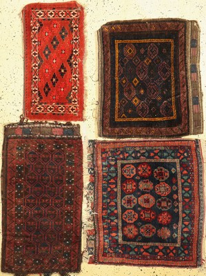 Konvolut Torba, Belutsch Taschen & Afschar Taschenfront, um 1920/1930, Wolle auf Baumwolle ,ca. 100 x 55 cm, EHZ: 4